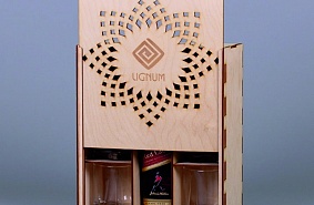 Подарочная коробка для бутылок 350х350х110
